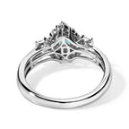D'Joy - Colombian Emerald & Moissanite Halo Ring in Rhodium Overlay Sterling Silver 1.00 Ct._8783013_5