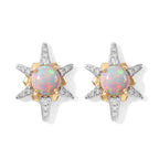 D'joy Ethiopian Opal, White Zircon Fancy Earring Sterling Silver  1.438  Ct._8783043