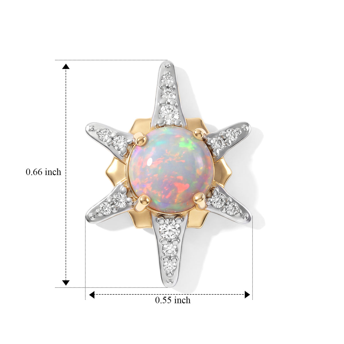 D'joy Ethiopian Opal, White Zircon Fancy Earring Sterling Silver  1.438  Ct. 8783043 4