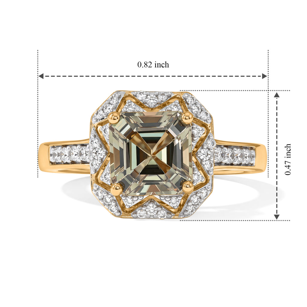 GP Turkizite, White Zircon, Kanchanaburi Blue Sapphire Main Stone With Side Stone Ring in 18K YG VermeilSterling Silver  2.330  Ct._8783166_7