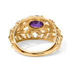 EverTrue Zambian Amethyst, White Zircon Fancy Ring Pure Yellow Brass  1.290  Ct._8783189_4