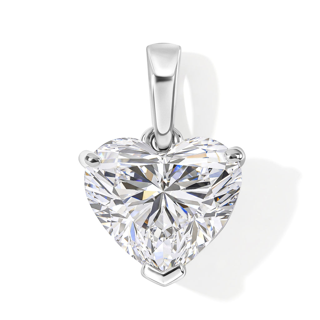 Luxuriant - 950 Platinum IGI Certified Lab Grown Diamond (VS/E-F) Heart Solitaire Pendant 3.07 Ct, Platinum Wt. 1.73 Gms_8783500