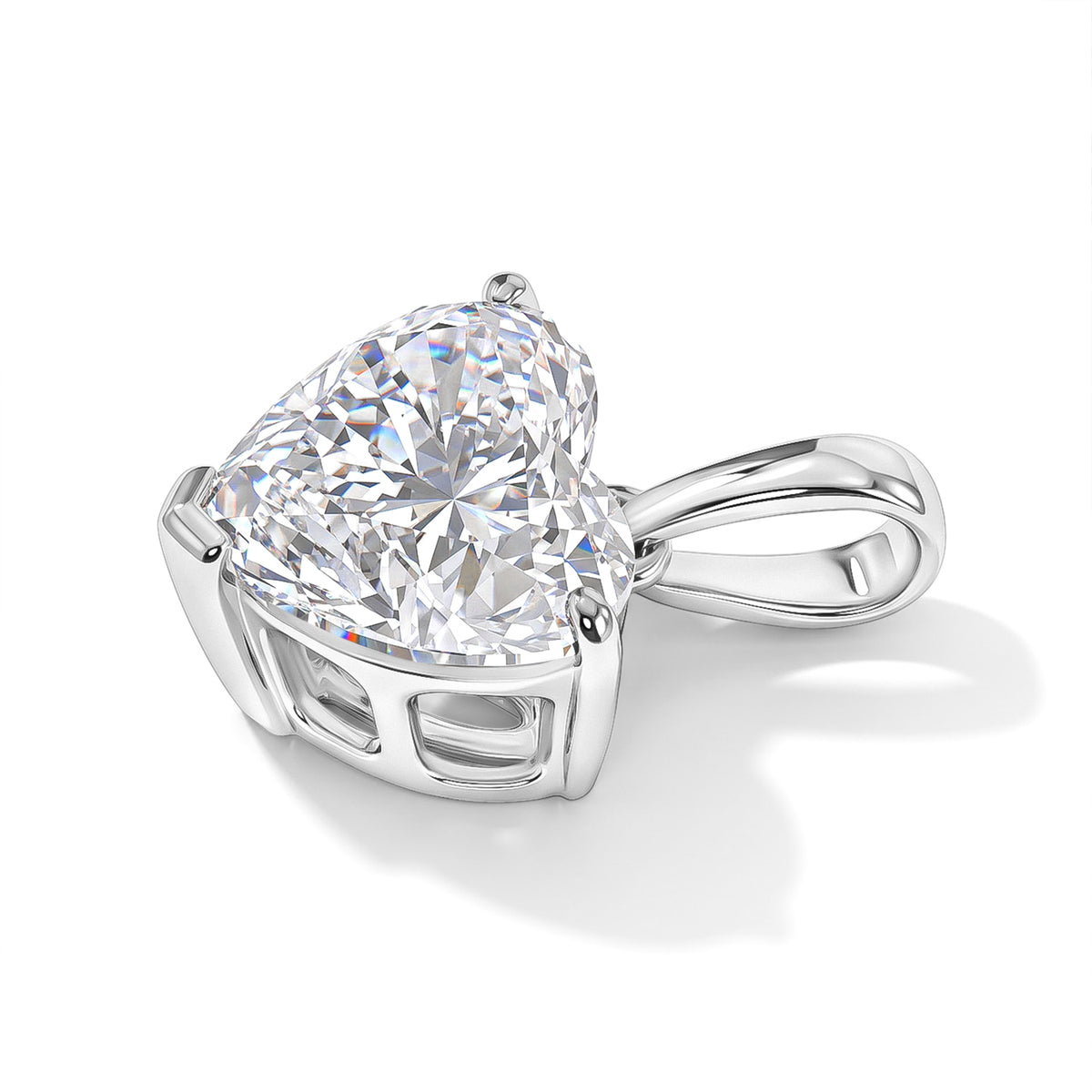 Luxuriant - 950 Platinum IGI Certified Lab Grown Diamond (VS-E-F) Heart Solitaire Pendant 3.07 Ct, Platinum Wt. 1.73 Gms 8783500 3