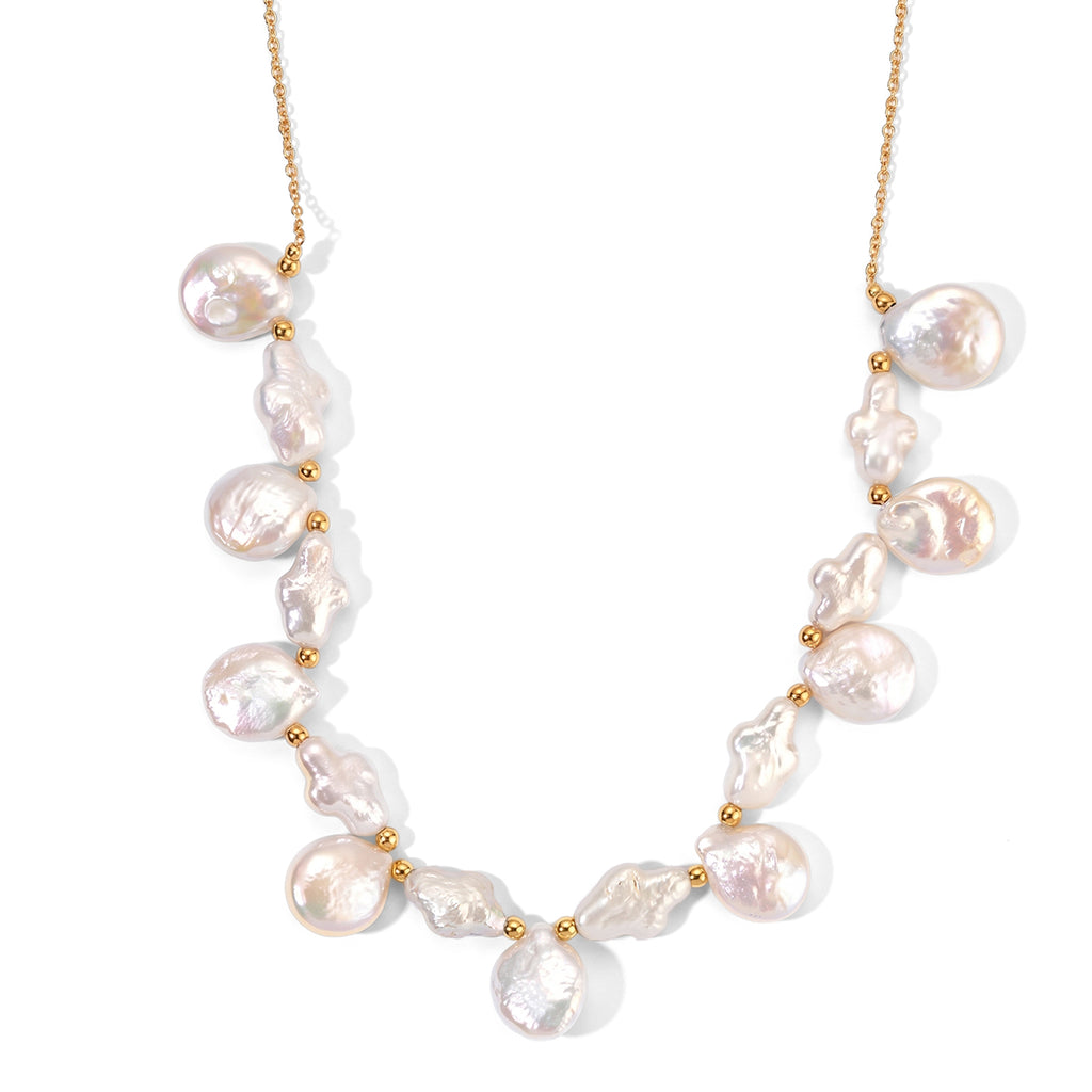 EverTrue Fresh Water Pearl Necklace (Size - 20) Stainless Steel  85.000  Ct._8783983