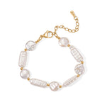 EverTrue - Fresh Water Pearl Beads Bracelet (Size - 7.5+2 Ext) in Yellow Gold Tone 55.00 Ct._8783984