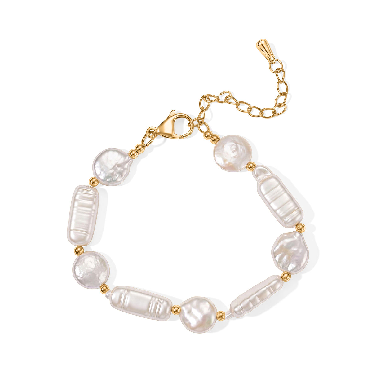 LA CloseOut-Fresh Water Pearl Beads Bracelet (Size - 7.5+2 Ext) 8783984 0