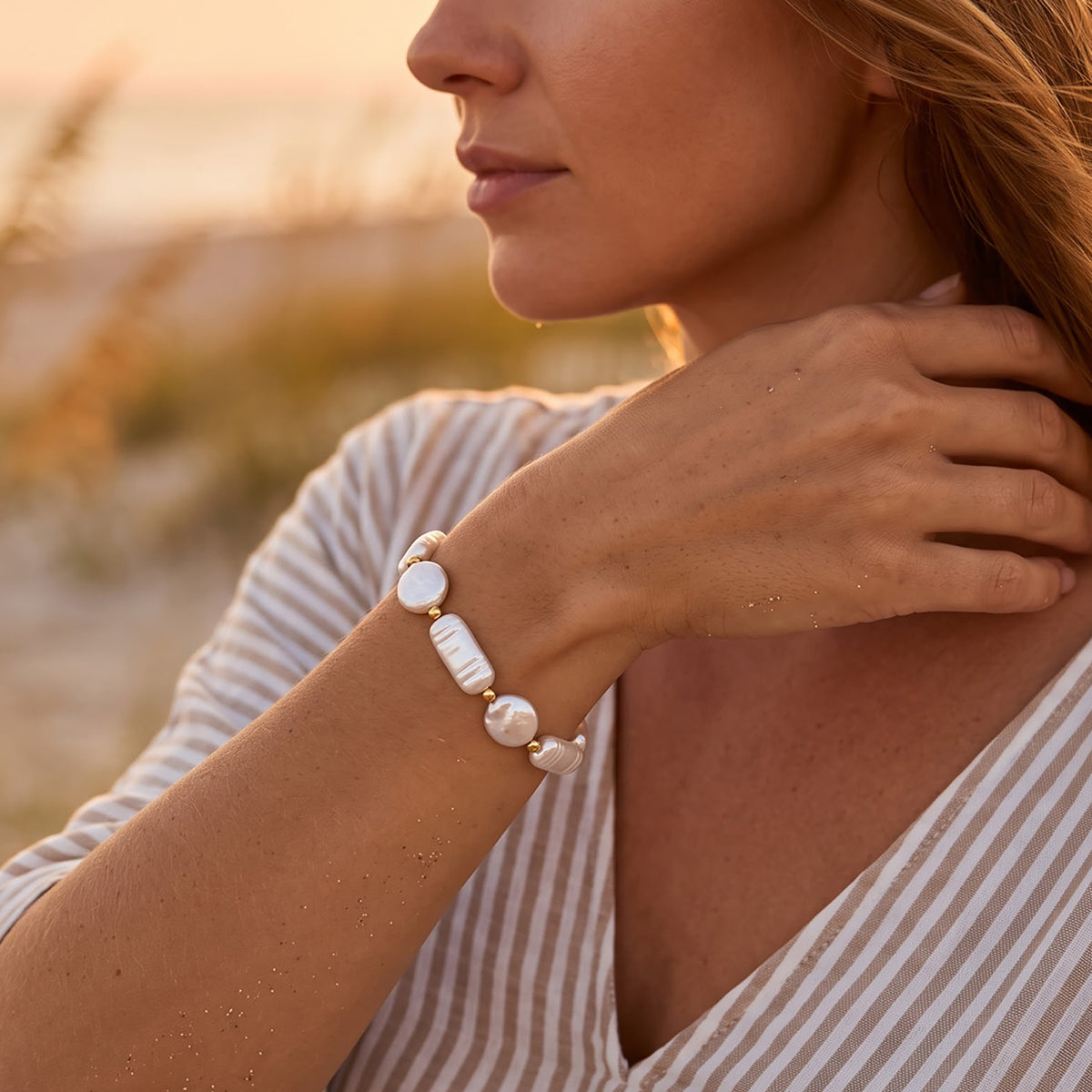 LA CloseOut-Fresh Water Pearl Beads Bracelet (Size - 7.5+2 Ext) 8783984 1