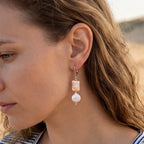 EverTrue - Fresh Water Pearl Dangling Earring with Lever Back in Platinum Overlay 25.00 Ct._8783985_1