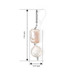 EverTrue - Fresh Water Pearl Dangling Earring with Lever Back in Platinum Overlay 25.00 Ct._8783985_4