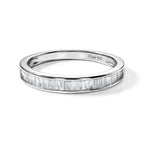 D'Joy - Natural White Diamond Band Ring in Platinum Overlay Sterling Silver 0.25 Ct._8784537