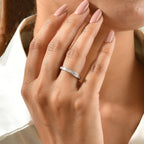 D'Joy - Natural White Diamond Band Ring in Platinum Overlay Sterling Silver 0.25 Ct._8784537_2