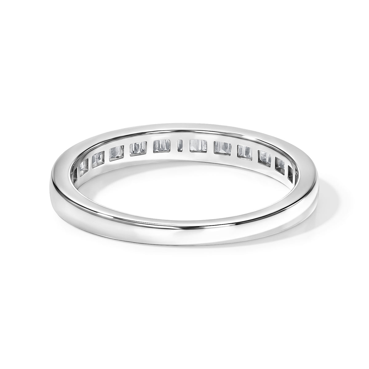 D'Joy - Natural White Diamond Band Ring in Platinum Overlay Sterling Silver 0.25 Ct. 8784537 4