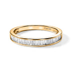 D'Joy - Natural White Diamond Band Ring in Yellow Gold Plated Sterling Silver 0.25 Ct._8784546