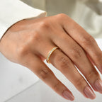 D'Joy - Natural White Diamond Band Ring in Yellow Gold Plated Sterling Silver 0.25 Ct._8784546_1