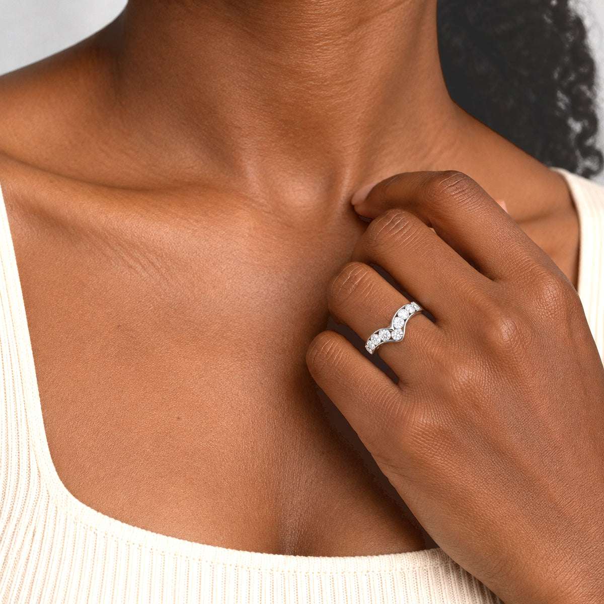 Luxuriant Lab Grown Diamond Ring in Rhodium OverlaySterling Silver  2.000  Ct. 8785028 2