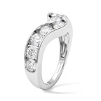 Luxuriant Lab Grown Diamond Ring in Rhodium OverlaySterling Silver  2.000  Ct._8785028_3