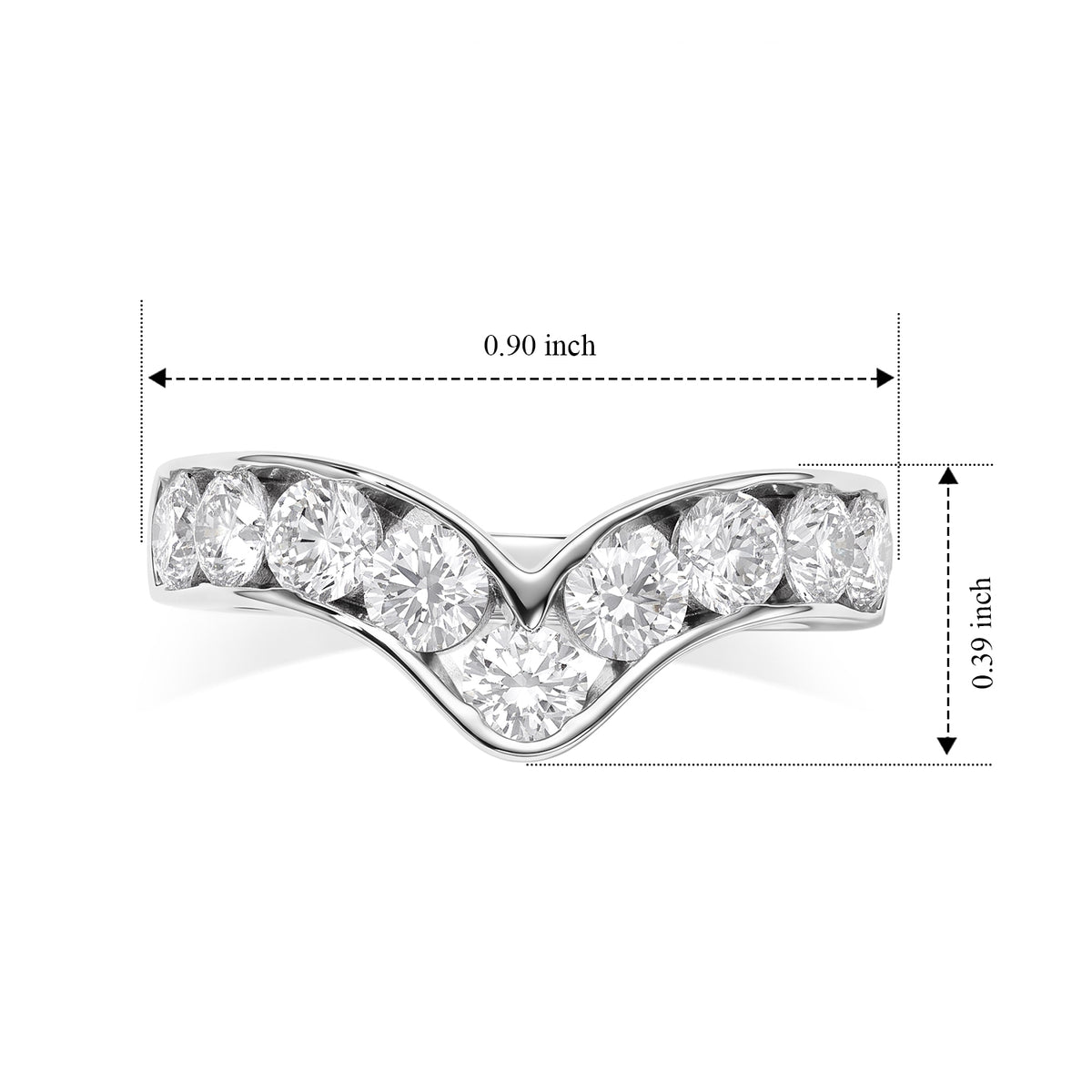 Luxuriant Lab Grown Diamond Ring in Rhodium OverlaySterling Silver  2.000  Ct. 8785028 5