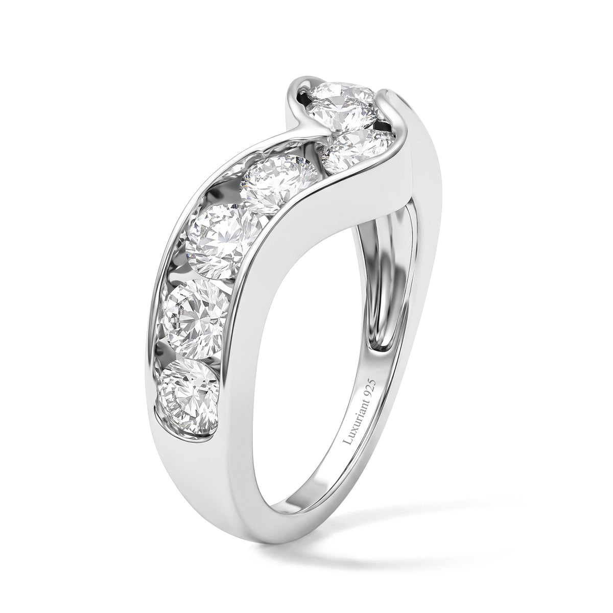 Luxuriant Lab Grown Diamond Ring in Rhodium OverlaySterling Silver  2.000  Ct. 8785030 3