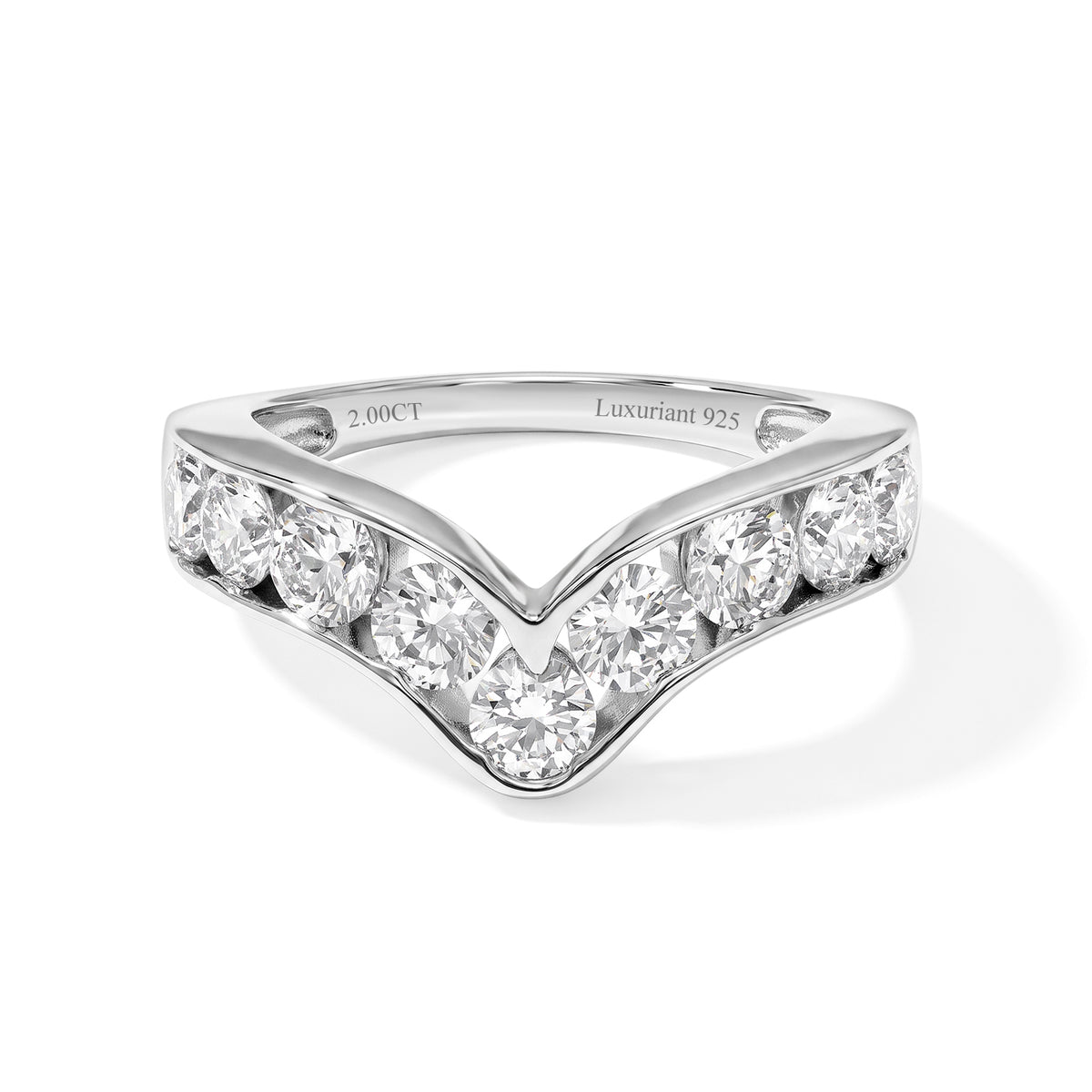 Luxuriant Lab Grown Diamond Ring in Rhodium OverlaySterling Silver  2.000  Ct. 8785031 0