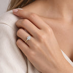 Luxuriant - 9K Yellow Gold SGL Certified Lab Grown Diamond (VS/E-F) Trilogy Ring 1.50 Ct._8785109_1