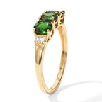 D'Joy - Natural Chrome Diopside & Natural White Diamond Ring in Yellow Gold Plated Sterling Silver 1.25 Ct._8785144_3