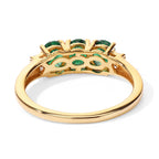 D'Joy - Natural Chrome Diopside & Natural White Diamond Ring in Yellow Gold Plated Sterling Silver 1.25 Ct._8785144_4