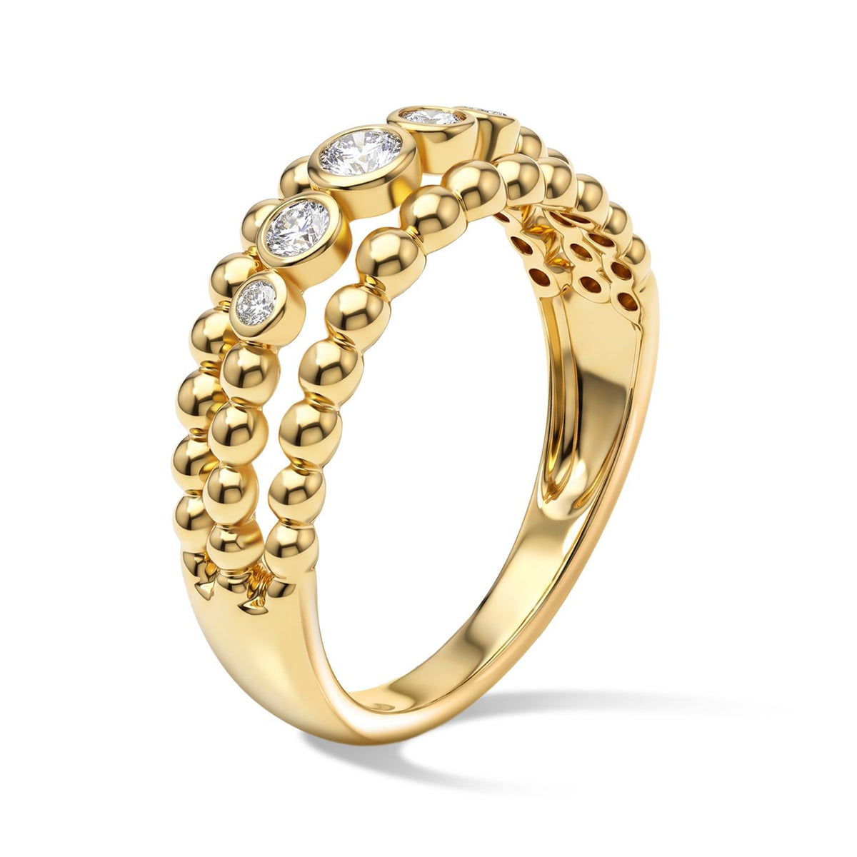Luxuriant - Lab Grown Diamond (SI-G-H) Ring in 18K Vermeil Yellow Gold Plated Sterling Silver 0.25 Ct. 8785420 2