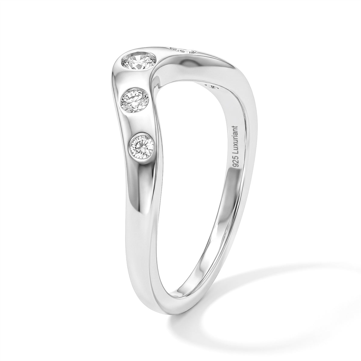 Luxuriant Lab Grown Diamond Ring in Rhodium OverlaySterling Silver  0.250  Ct. 8785444 3