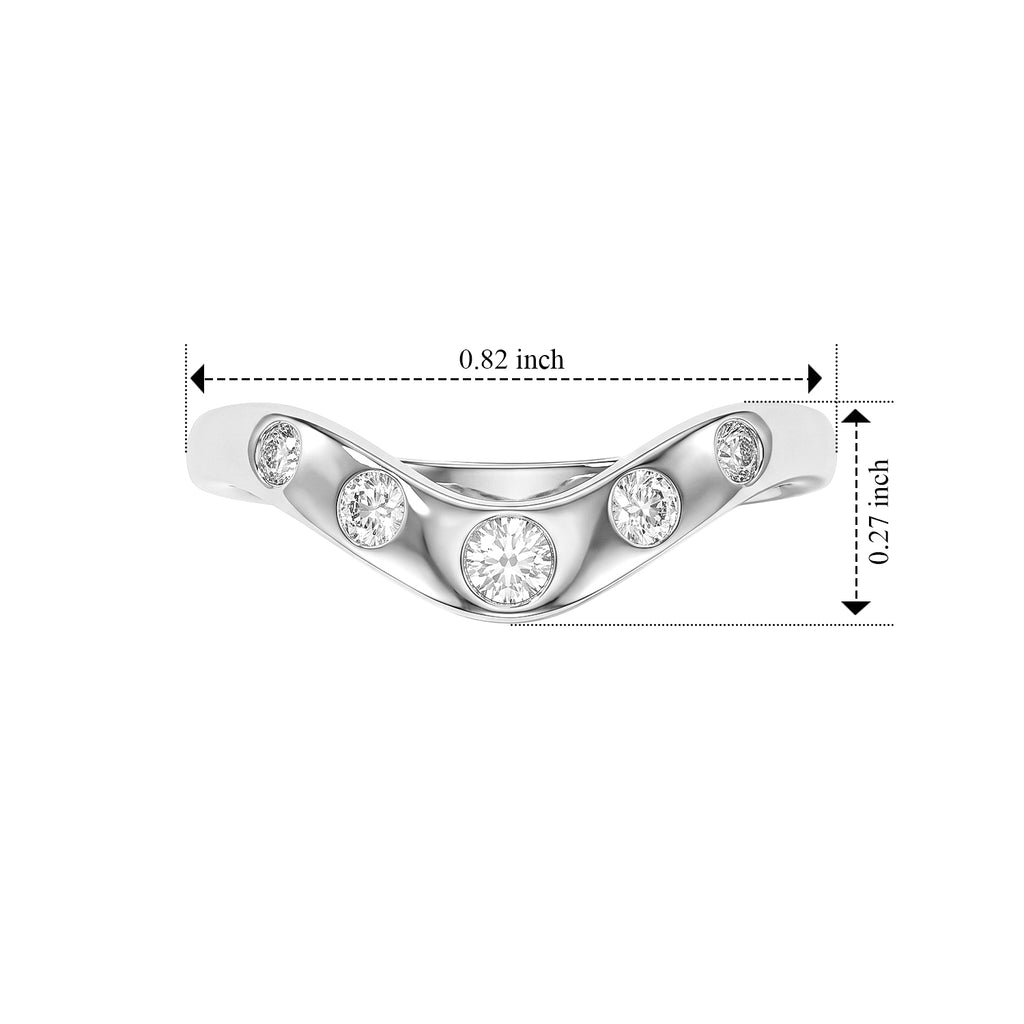 Luxuriant Lab Grown Diamond Ring in Rhodium OverlaySterling Silver  0.250  Ct._8785444_5