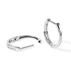 D'Joy - Natural White Diamond Full Hoop Earring in Platinum Overlay Sterling Silver 0.25 Ct._8785495_3