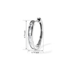 D'Joy - Natural White Diamond Full Hoop Earring in Platinum Overlay Sterling Silver 0.25 Ct._8785495_4