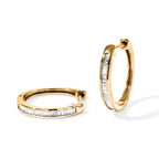D'Joy - Natural White Diamond Full Hoop Earring in Yellow Gold Plated Sterling Silver 0.25 Ct._8785496