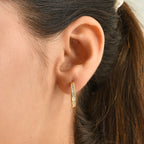D'Joy - Natural White Diamond Full Hoop Earring in Yellow Gold Plated Sterling Silver 0.25 Ct._8785496_1