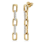 Luxuriant - Lab Grown Diamond (SI/G-H) Dangling Earring with Push Back in 18K Vermeil Yellow Gold Plated Sterling Silver 0.25 Ct._8785505