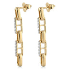 Luxuriant - Lab Grown Diamond (SI/G-H) Dangling Earring with Push Back in 18K Vermeil Yellow Gold Plated Sterling Silver 0.25 Ct._8785505_3