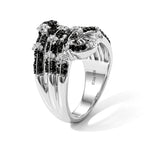 D'joy White Diamond, Green Diamond Living Creature Ring in Rhodium OverlaySterling Silver, Silver Wt.7 Gms  0.967  Ct._8786955_3