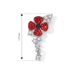 Multi Color Crystal Poppy Flower Dangling Earring with Push Back_8787191_4