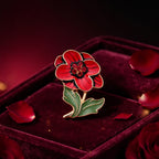 Red Crystal Poppy Flower Brooch_8787344_1