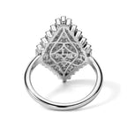 Luxuriant Lab Grown Diamond Cluster Ring in Rhodium OverlaySterling Silver  1.005  Ct._8787359_4