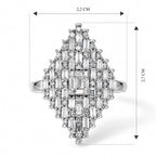 Luxuriant Lab Grown Diamond Cluster Ring in Rhodium OverlaySterling Silver  1.005  Ct._8787359_5