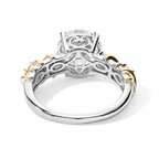 D'Joy - Moissanite Ring in Yellow Gold Plated & Rhodium Overlay Sterling Silver 2.55 Ct._8787612_4