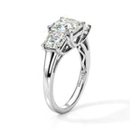 D'Joy - Moissanite Trilogy Ring in Platinum Overlay Sterling Silver  3.27 Ct._8787625_3