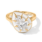 D'Joy - Moissanite Solitaire Ring in Yellow Gold Plated Sterling Silver 2.78 Ct._8787663