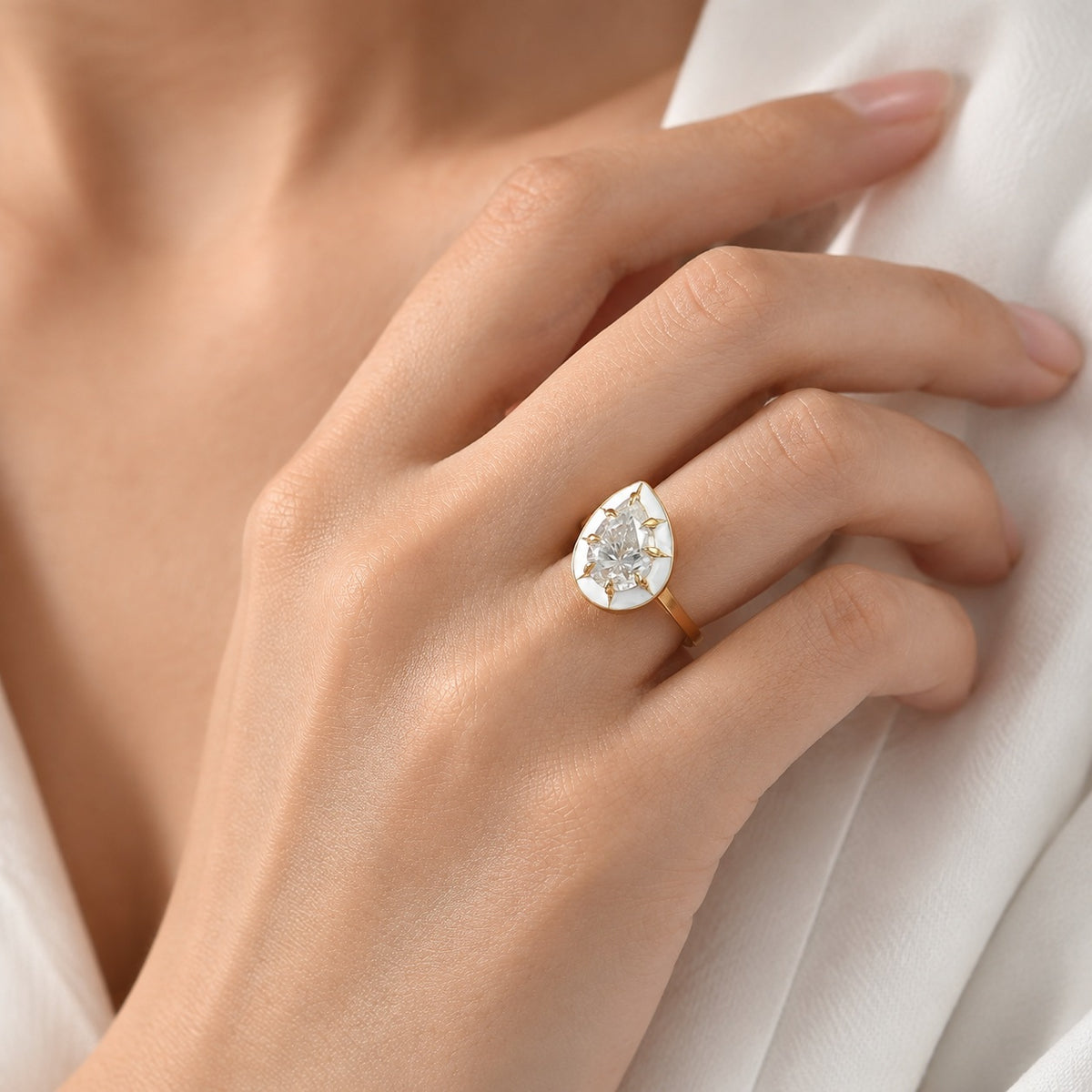 D'Joy - Moissanite Solitaire Ring in Yellow Gold Plated Sterling Silver 2.78 Ct. 8787663 2