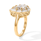 D'Joy - Moissanite Solitaire Ring in Yellow Gold Plated Sterling Silver 2.78 Ct._8787663_3