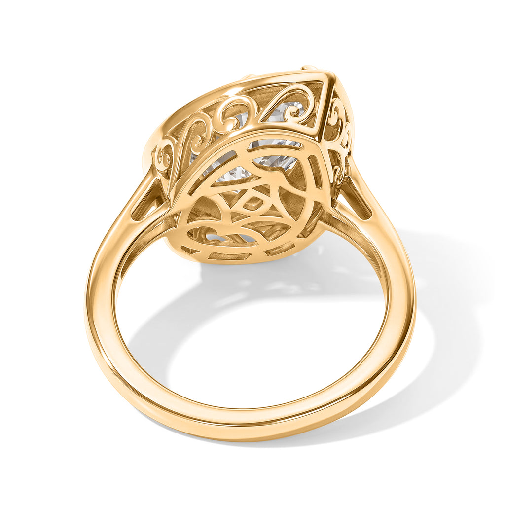 D'Joy - Moissanite Solitaire Ring in Yellow Gold Plated Sterling Silver 2.78 Ct._8787663_4