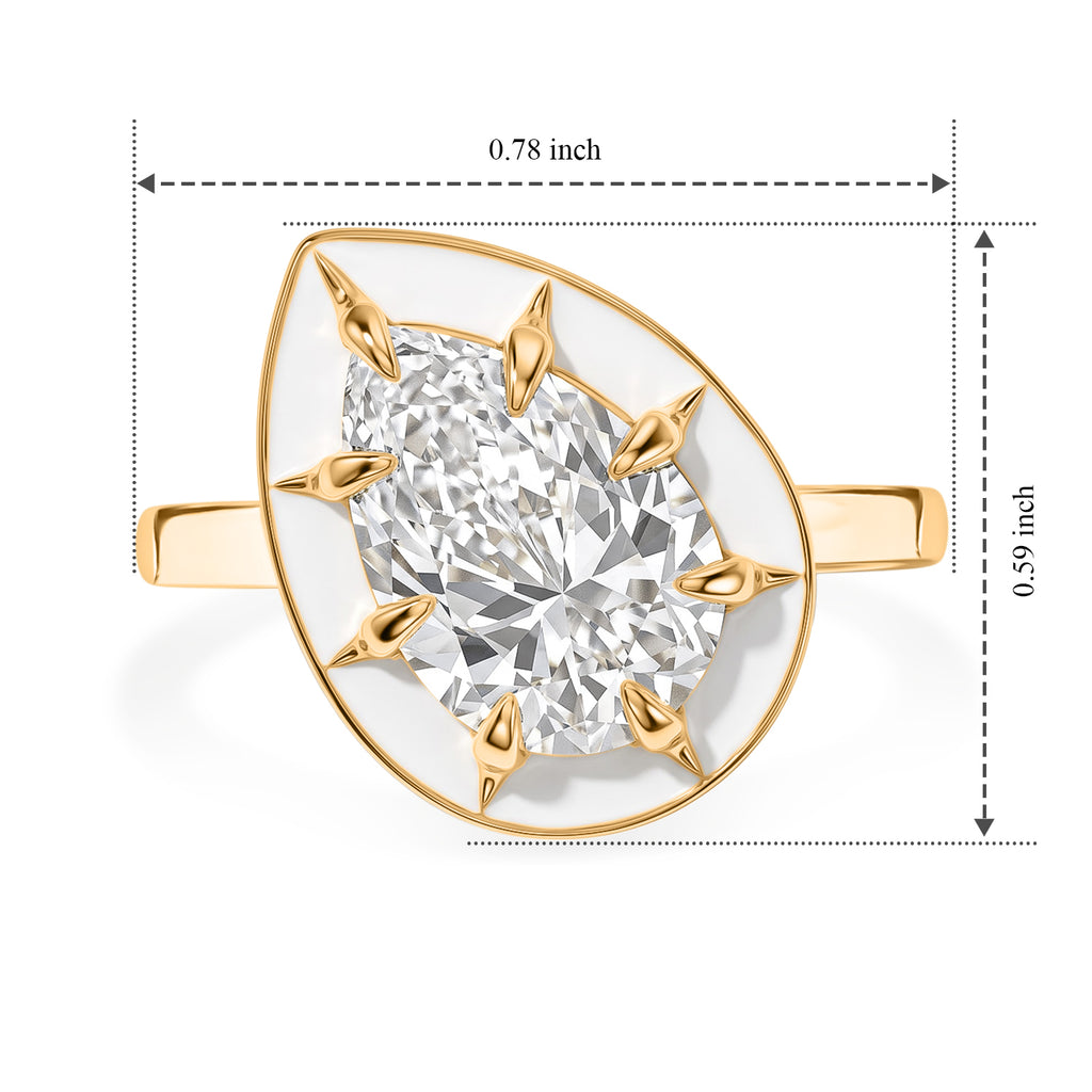 D'Joy - Moissanite Solitaire Ring in Yellow Gold Plated Sterling Silver 2.78 Ct._8787663_5