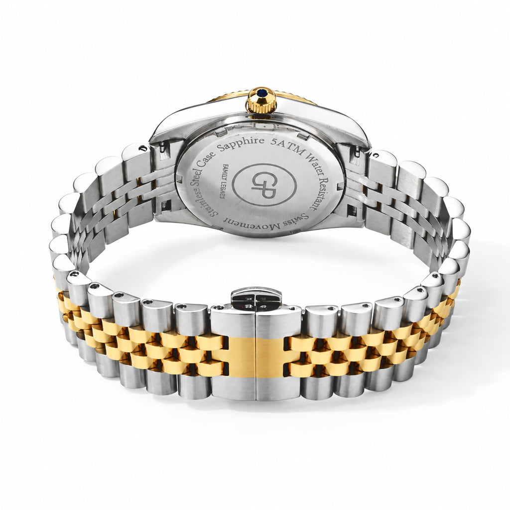 GP Multi Color Crystal, Blue Sapphire Watch Pure White Stainless Steel  0.110  Ct._8787851_5