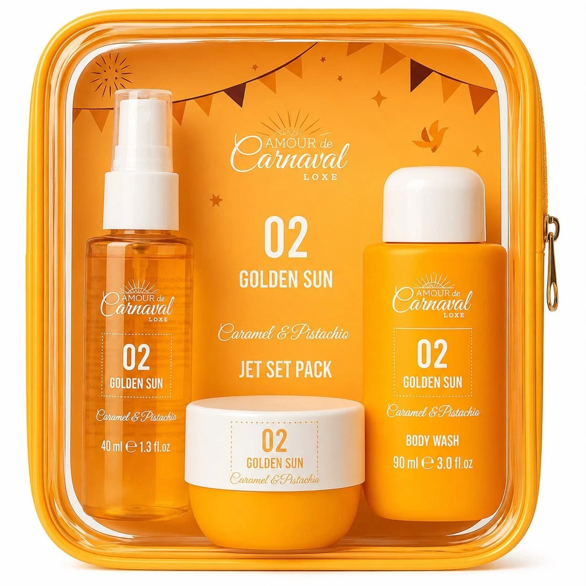 Amour de Carnaval Jet Set Pack (Includes Body mist, Lotion and Shower Gel) - Orange 8788139 0
