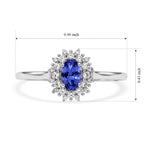 D'joy Tanzanite, White Zircon Main Stone With Side Stone Ring in Platinum OverlaySterling Silver  0.871  Ct._8788163_5